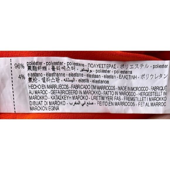 NWOT Zara Bright Orange Draped Crossover Halter Neck Top Bodysuit, Size Small - Picture 14 of 14